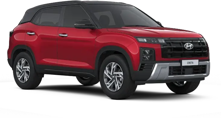 Kombinasi warna sporty berani Dragon Red Pearl dengan atap hitam pada Hyundai New Creta Sulawesi Utara