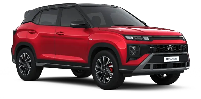 Mobil SUV Hyundai Creta merah di dealer resmi Hyundai Gowa Manado.