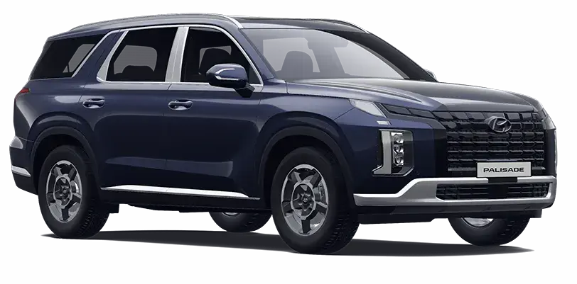 SUV premium New Hyundai Palisade biru tersedia di Hyundai Gowa Manado.