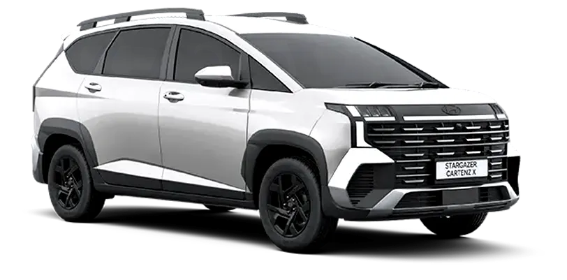 Crossover Hyundai Stargazer Cartenz X putih di Hyundai Gowa Manado.