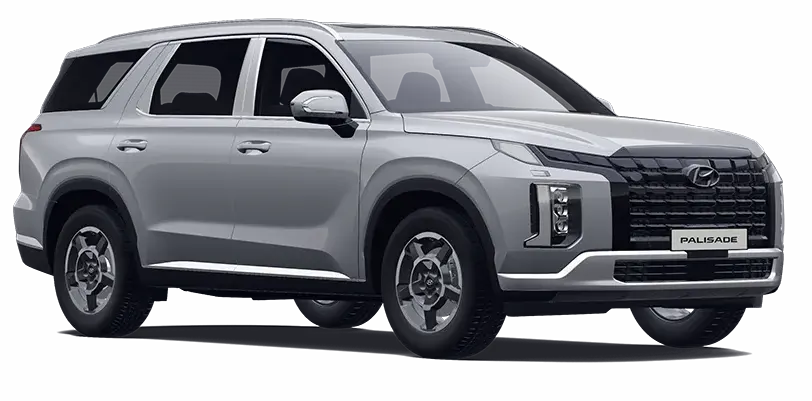 Sentuhan warna mewah Shimmering Silver Metallic pada bodi besar gagah Hyundai Palisade Manado
