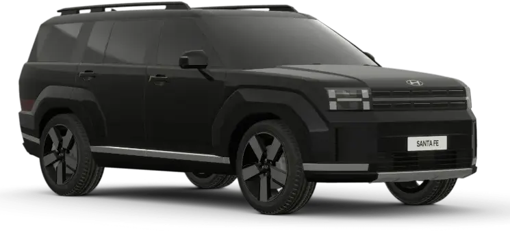 Karakter sangar warna doff premium Midnight Black Matte eksklusif Hyundai Santa Fe diler Manado