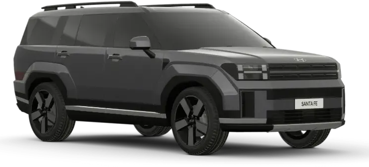 Sentuhan warna abu-abu kokoh Titan Gray Metallic untuk unit gagah Hyundai Santa Fe diler Gowa Manado