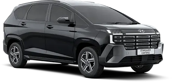 Kemewahan warna eksterior gelap Midnight Black Pearl eksklusif Hyundai Stargazer Cartenz Sulawesi Utara