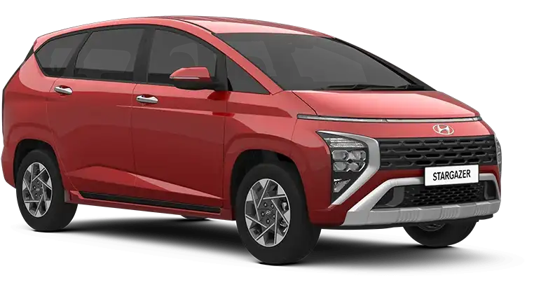 Karakter sporty pilihan warna Dragon Red Pearl pada bodi luar Hyundai Stargazer Manado