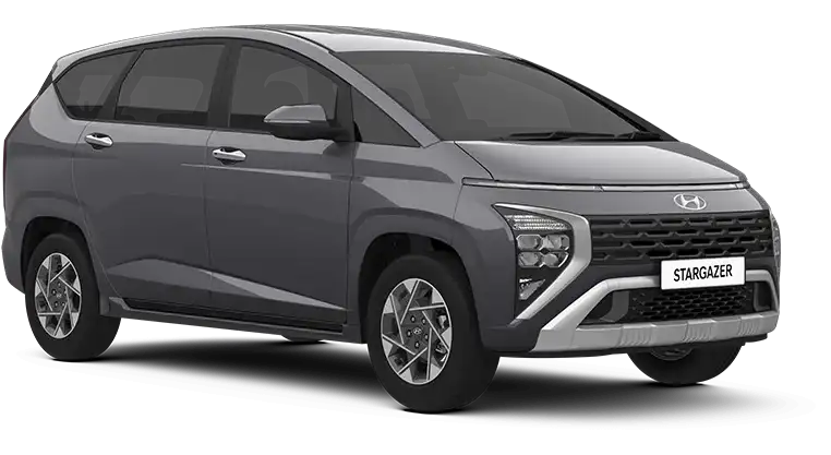 Varian warna Titan Gray Metallic yang kokoh untuk unit mobil keluarga Hyundai Stargazer Manado