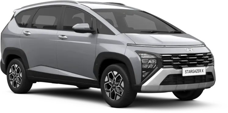 Visual rona bodi modern futuristik Magnetic Silver Metallic mobil keluarga Hyundai Stargazer X Manado