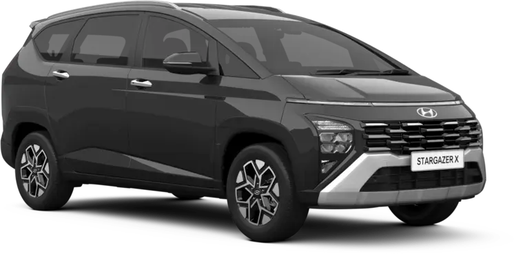Kemewahan warna eksterior gelap solid Midnight Black Pearl eksklusif Hyundai Stargazer X diler Manado