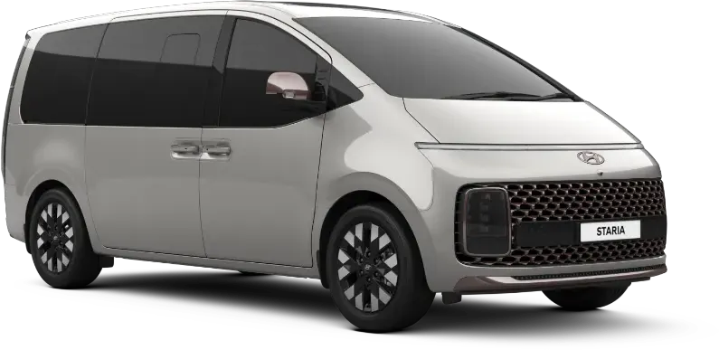 Visual rona bodi perak eksklusif Shimmering Silver Metallic mobil sultan Hyundai Staria Sulawesi Utara