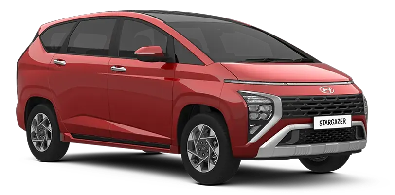 MPV keluarga Hyundai Stargazer Merah Hitam di Hyundai Gowa Manado.