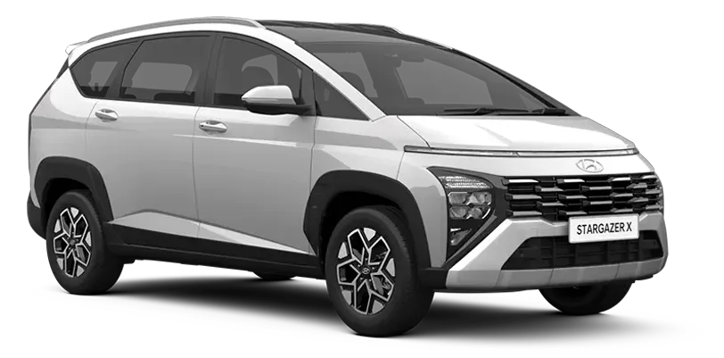MPV keluarga Hyundai Stargazer X Putih Hitam di Hyundai Gowa Manado.