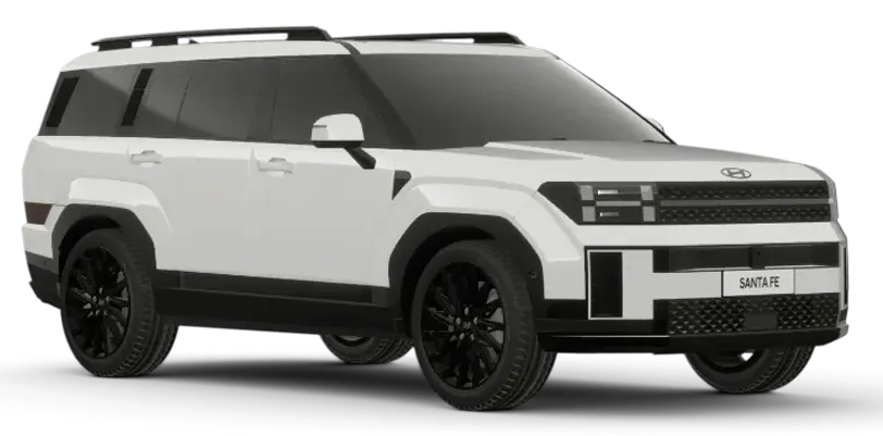 SUV Premium Hyundai SANTA FE Optic White di Hyundai Gowa Manado.