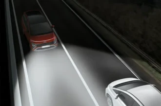 Fitur lampu jauh pintar otomatis High Beam Assist HBA pada mobil Hyundai Stargazer diler Manado