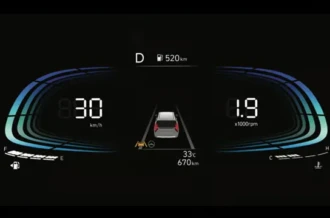 Tampilan panel instramen digital LCD Cluster yang informatif milik Hyundai Stargazer diler Manado