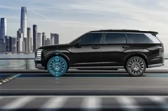 Teknologi kontrol suspensi pintar e-Ride Generation 1 untuk kenyamanan berkendara Hyundai Palisade Hybrid Manado