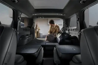 Tombol elektrik pengaturan kursi baris ketiga Power Sliding and Folding 3rd row Seats Hyundai Palisade Hybrid Manado