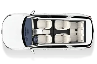 Varian warna kabin eksklusif kulit dua warna Luxury Dark Navy Interior Color milik Hyundai Palisade Manado