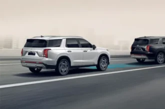 Teknologi radar adaptif menjaga jarak kecepatan otomatis Smart Cruise Control SCC Hyundai Palisade Manado