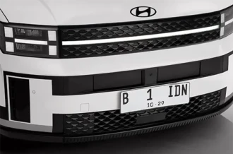 Desain kisi udara depan bermotif H ikonik Front Radiator Grille Hyundai Santa Fe Manado