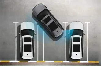 Sensor jarak parkir kendaraan keliling bodi Parking Distance Warning PDW mobil Hyundai Santa Fe Manado
