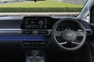 Desain ergonomis dasbor depan berkonsep Extra Comfort Dashboard pada interior Hyundai Stargazer X Manado