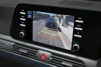Tampilan jernih kamera parkir belakang digital Rear View Monitor RVM Hyundai Stargazer X diler Manado