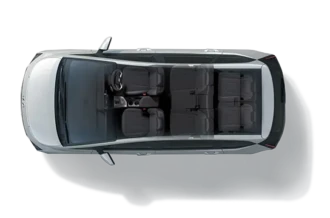 Konfigurasi denah kursi keluarga lapang Top View 7 Seats interior Crossover Hyundai Stargazer X diler Manado